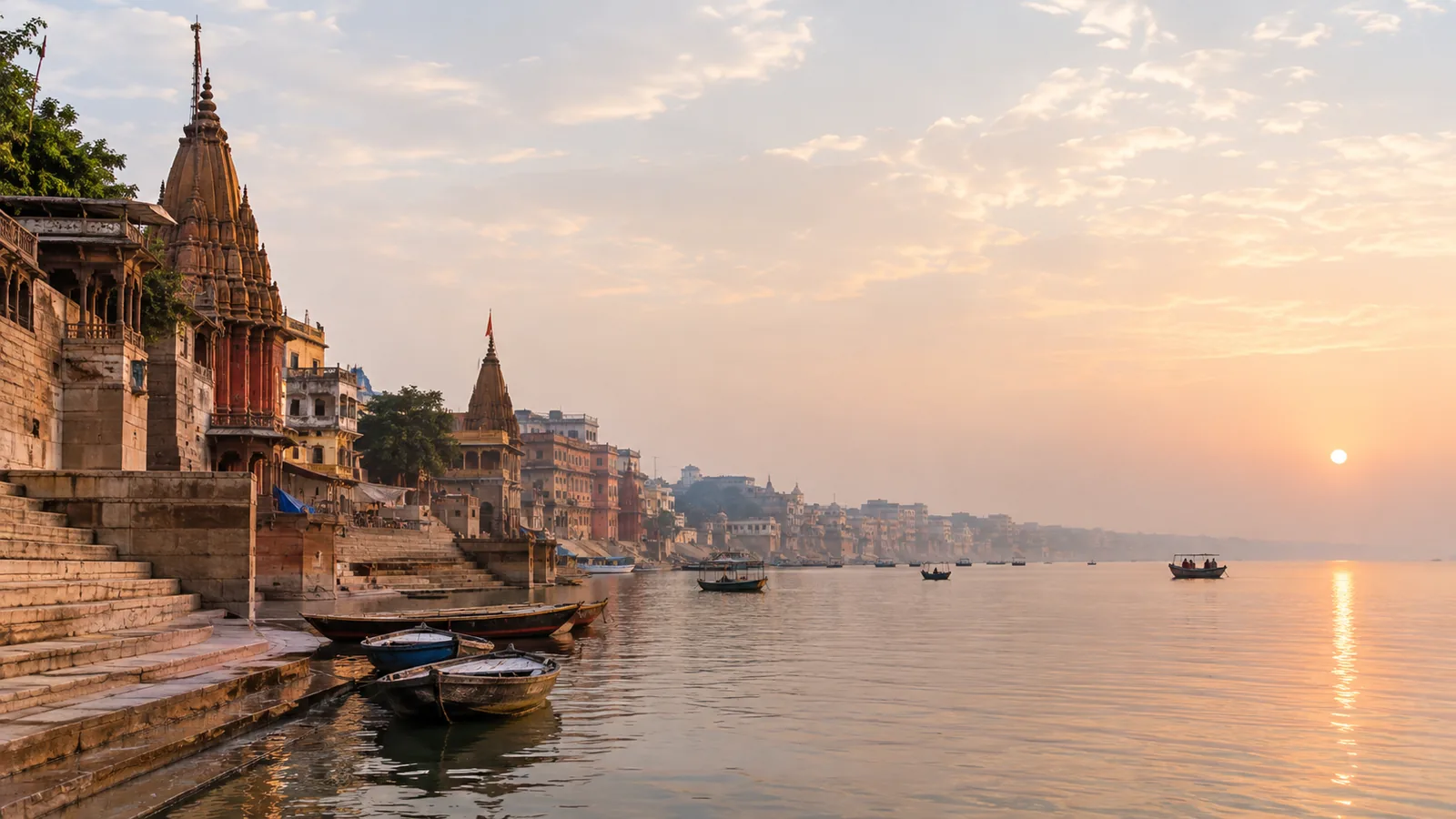 Le Gange et les ghats de Varanasi