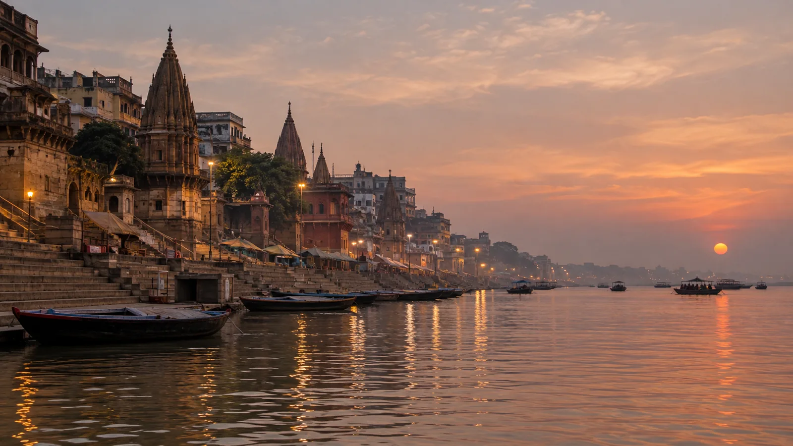 Le Gange et les ghats de Varanasi